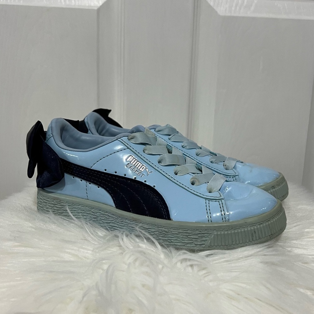 💗 Puma - Kids Blue Sneakers with Bows